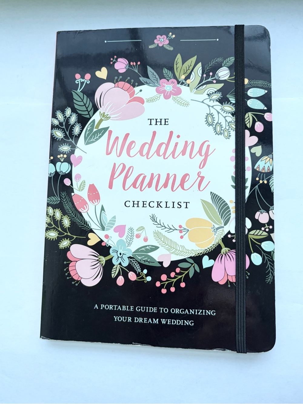 Brand New The Wedding Planner Checklist Floral Hardcover Planner - Black & Pink